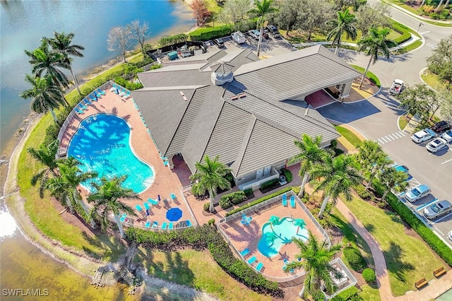14558 Manchester Dr, Naples, FL 34114 - drone / aerial view featuring a water view