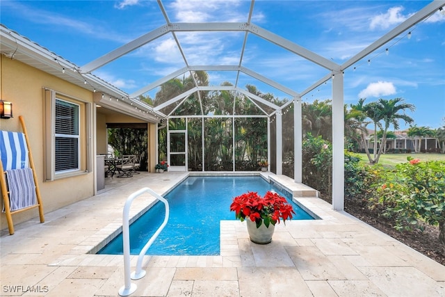 14558 Manchester Dr, Naples, FL 34114 - view of pool featuring a lanai and a patio area
