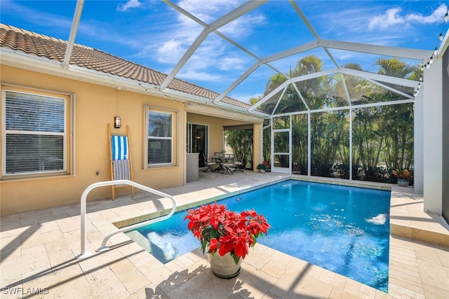 14558 Manchester Dr, Naples, FL 34114 - view of swimming pool featuring a lanai and a patio area