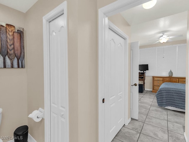 interior space with light tile patterned floors