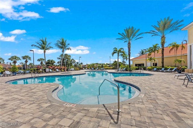 pool featuring a patio