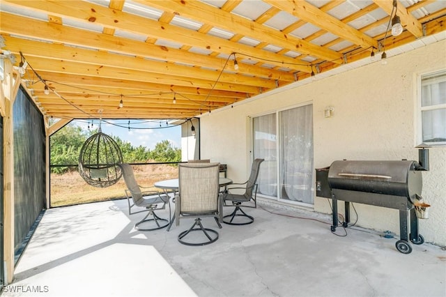 view of patio featuring outdoor dining area and area for grilling