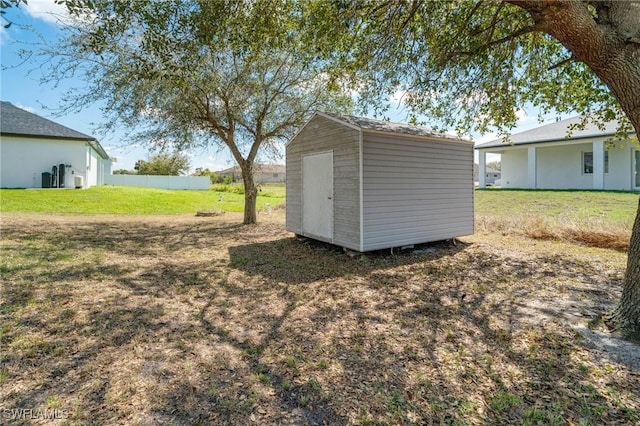 view of shed