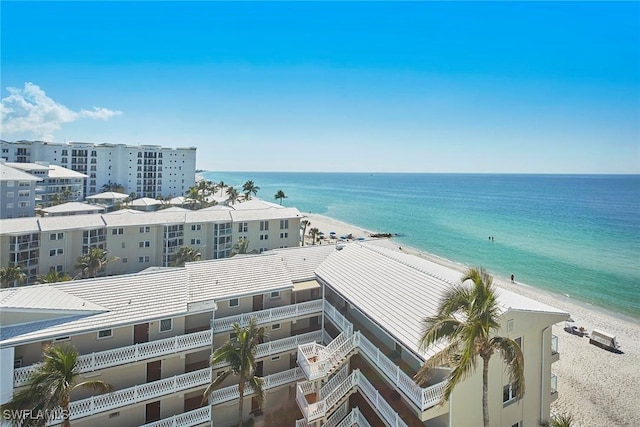 water view featuring a beach view