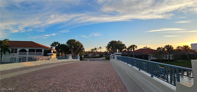 23861 Costa Del Sol Rd Unit 203, Estero, FL 34135 - view of decorative street featuring a residential view and sidewalks