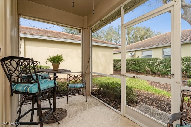 view of sunroom / solarium