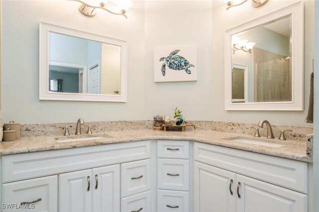 2291 Granby Dr, Lehigh Acres, FL 33973 - full bath featuring a sink and double vanity