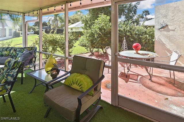 view of sunroom