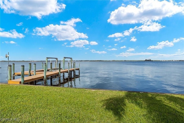 4071 E River Dr, Fort Myers, FL 33916 - dock area with a yard and a water view