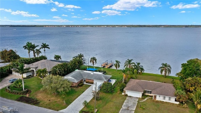4071 E River Dr, Fort Myers, FL 33916 - drone / aerial view with a water view