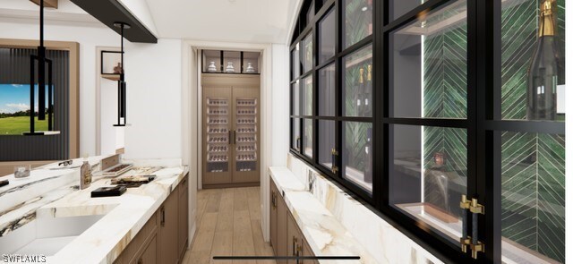 interior space with wood finished floors