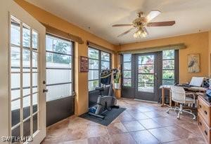 595 103rd Ave, Naples, FL 34108 - interior space with ceiling fan