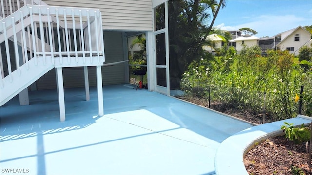 10800 Habitat Cir, Bokeelia, FL 33922 - view of patio with stairway