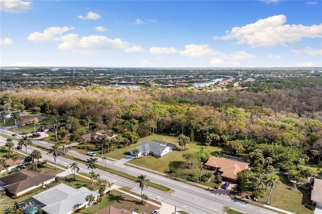 aerial view with a residential view
