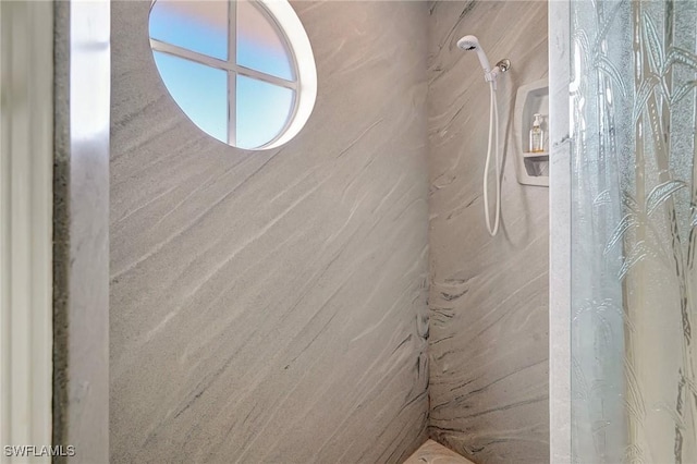 details with a shower