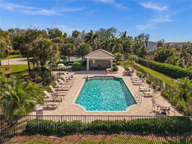 view of pool with a patio area