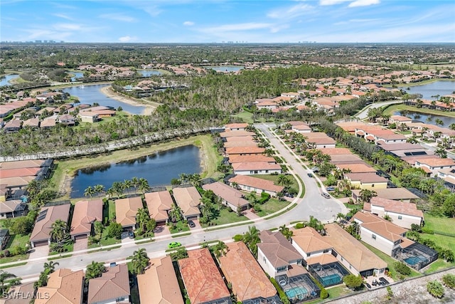 3366 Baltic Dr, Naples, FL 34119 - drone / aerial view featuring a residential view and a water view