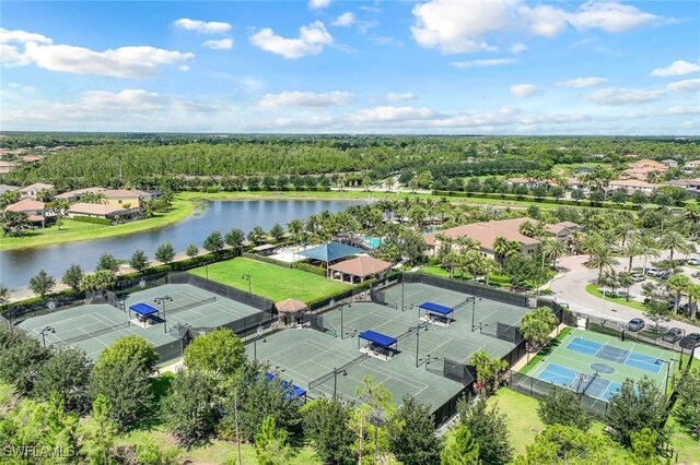 3366 Baltic Dr, Naples, FL 34119 - drone / aerial view with a water view