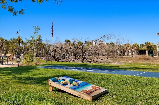 view of community with a yard