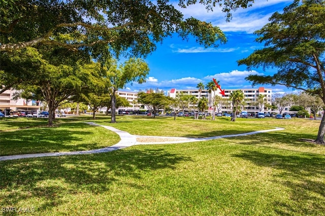 view of home's community featuring a yard