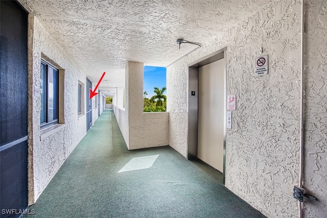 hallway with elevator