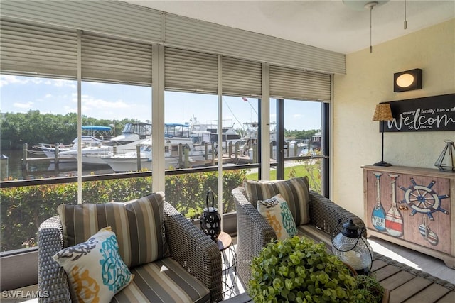 view of sunroom / solarium