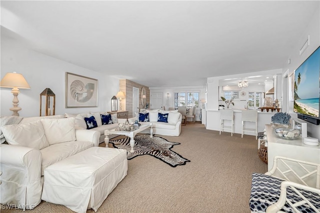 view of carpeted living room