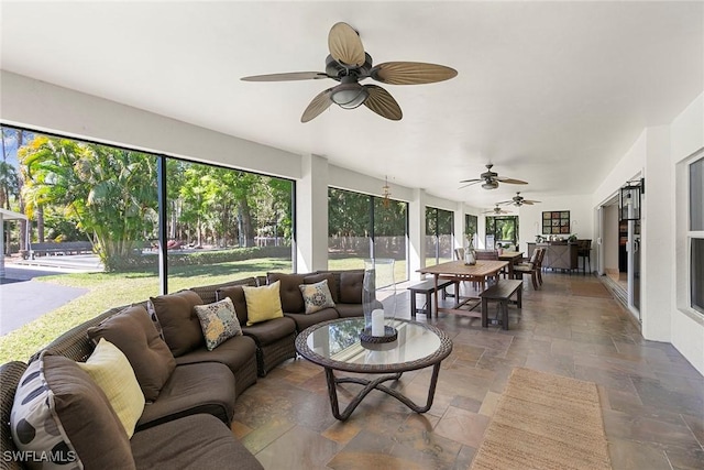 view of sunroom / solarium