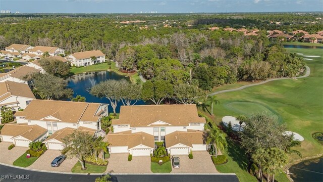 5644 Sandlewood Ct Unit 1903, Naples, FL 34110 - aerial perspective of suburban area featuring a golf club and a large body of water