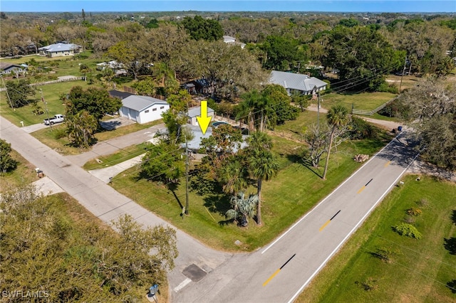 aerial view with a view of trees