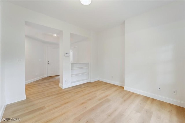 empty room featuring light wood-type flooring