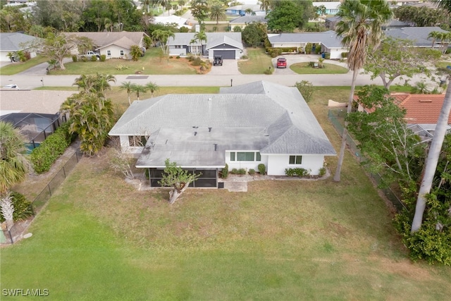 drone / aerial view featuring a residential view