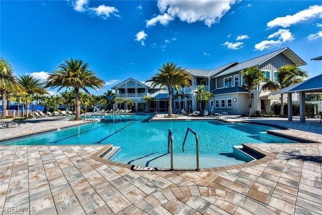 10641 Jackson Square Dr, Estero, FL 33928 - community pool featuring a patio area