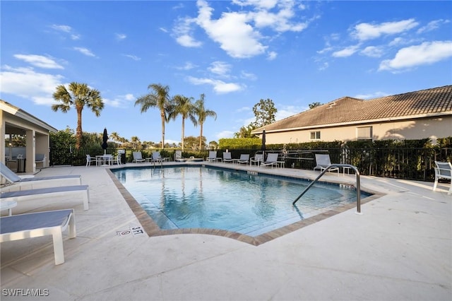 view of pool with a patio area