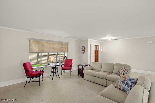 2347 Club House Rd, North Fort Myers, FL 33917 - living area with baseboards and crown molding