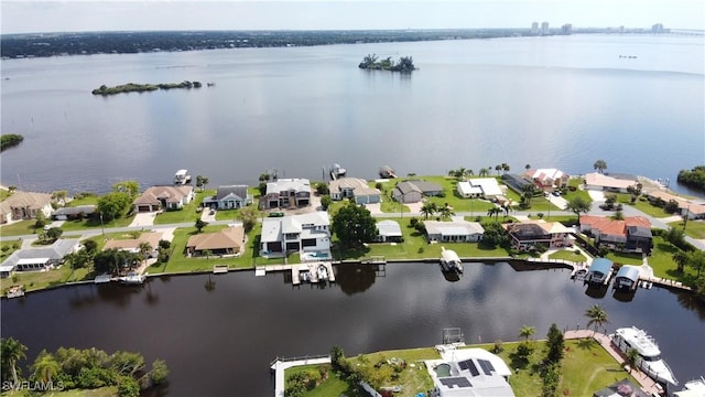2347 Club House Rd, North Fort Myers, FL 33917 - aerial view with a residential view and a water view