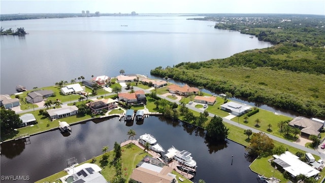 2347 Club House Rd, North Fort Myers, FL 33917 - drone / aerial view with a residential view and a water view