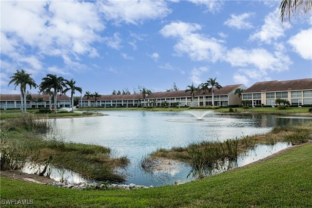 property view of water with a residential view