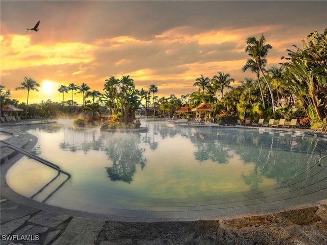 view of water feature