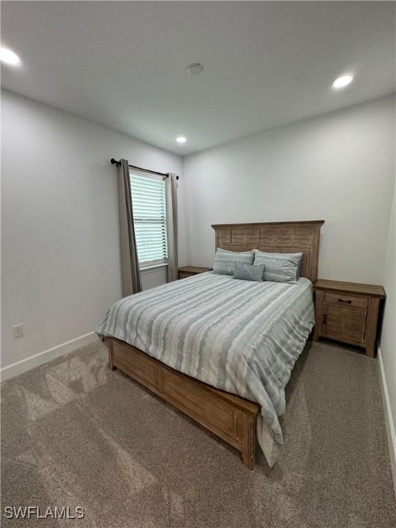 bedroom with carpet floors