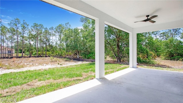 1420 Poinsettia Ave, Lehigh Acres, FL 33972 - view of patio with a ceiling fan