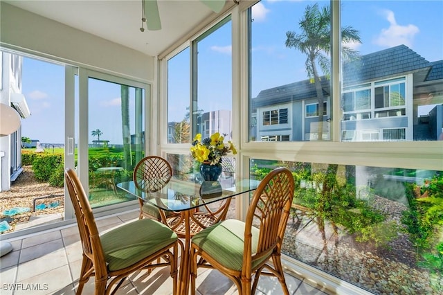 view of sunroom