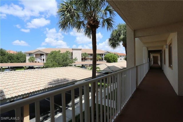 balcony featuring a residential view