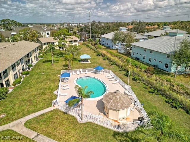 1100 Pondella Rd Unit 807, Cape Coral, FL 33909 - aerial perspective of suburban area with a pool area