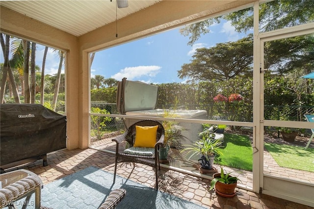 view of sunroom / solarium