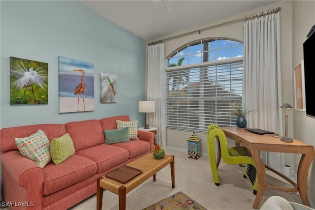 view of carpeted living room