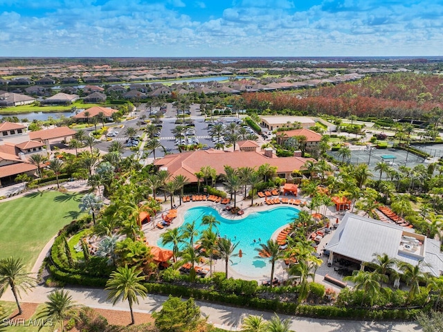 bird's eye view featuring a residential view