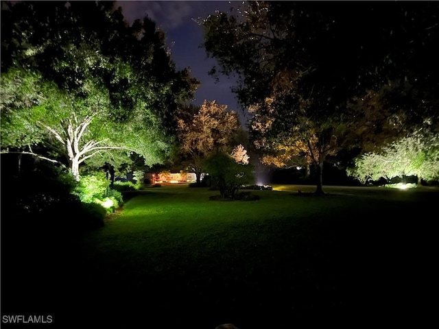 view of property's community featuring a yard