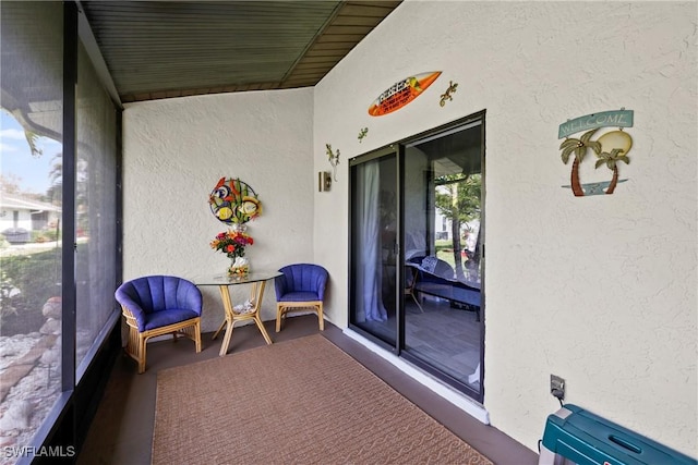 view of sunroom