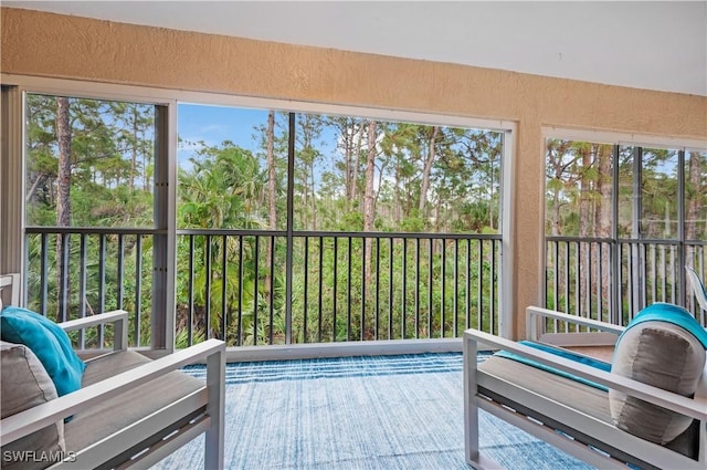 view of sunroom